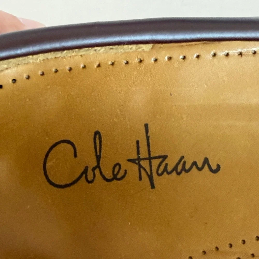 Cole Haan Tassel Loafers 10.5 Black Brown Leather‎ Dress Shoes Preppy Office